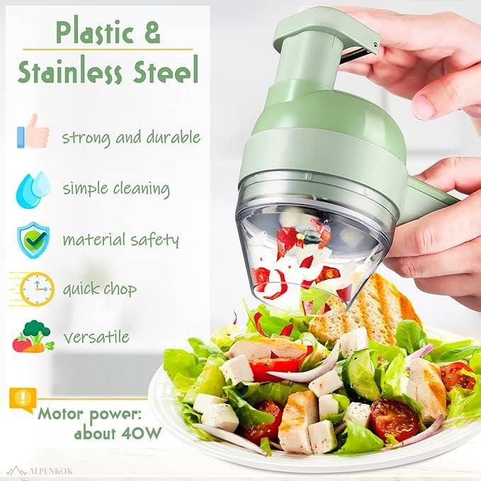 4 in 1 Portable Electric Vegetable Cutter Set 35%off