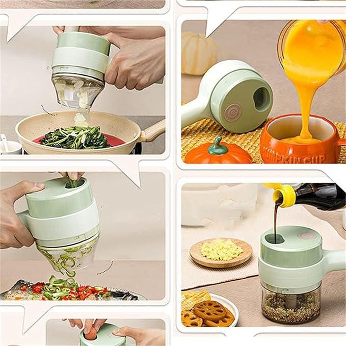 4 in 1 Portable Electric Vegetable Cutter Set 35%off