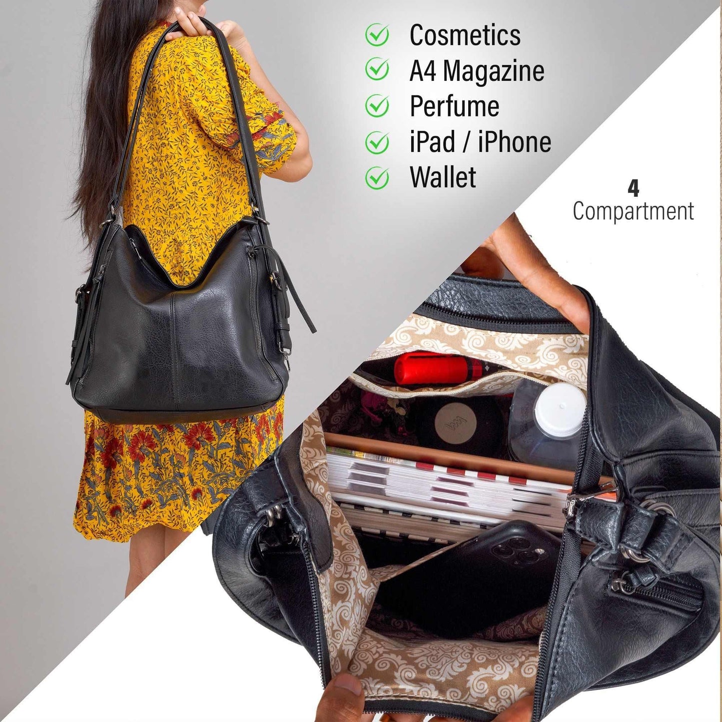 3-in-1 Premium Handbag Set for Women – Shoulder 50% off