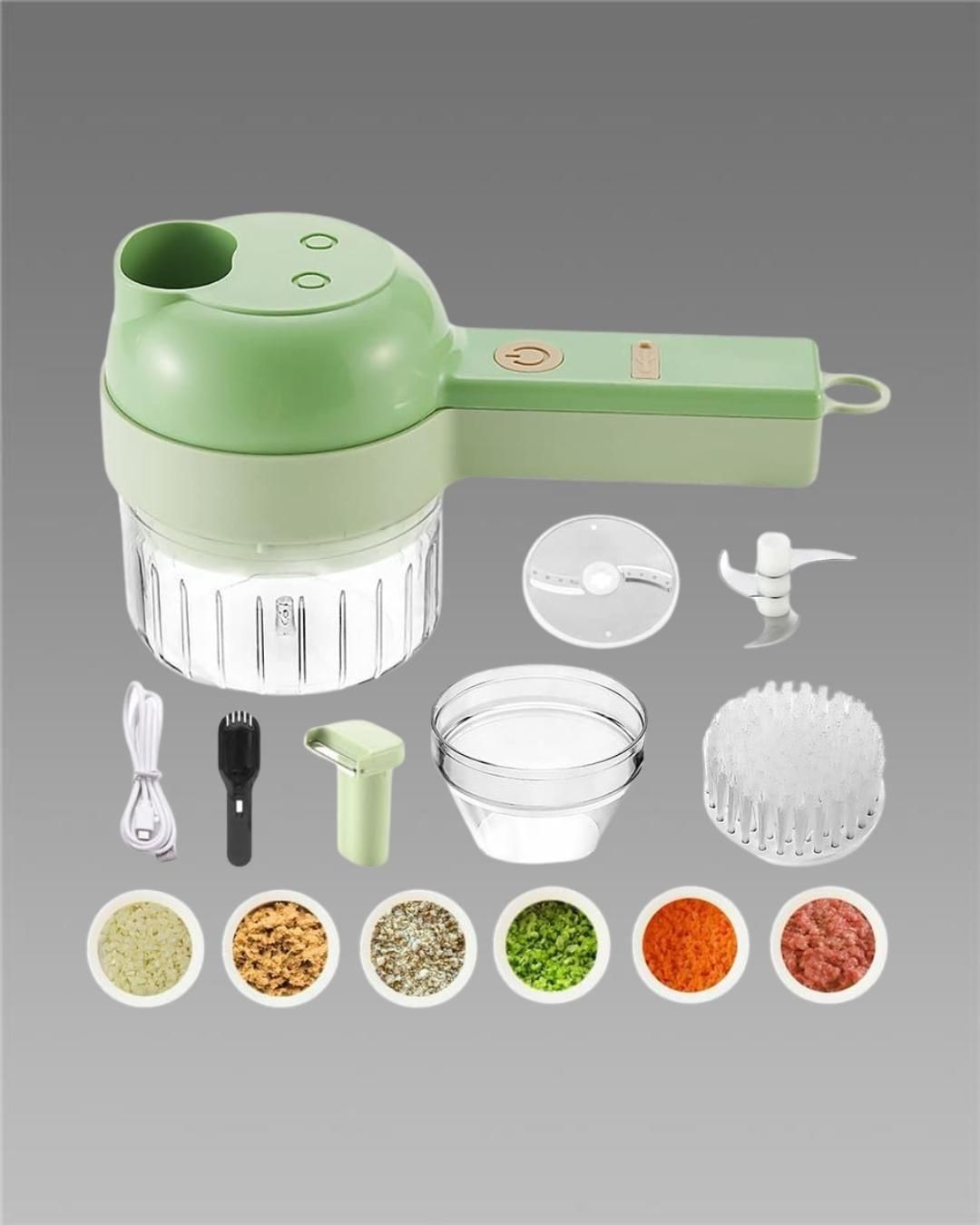 4 in 1 Portable Electric Vegetable Cutter Set 35%off
