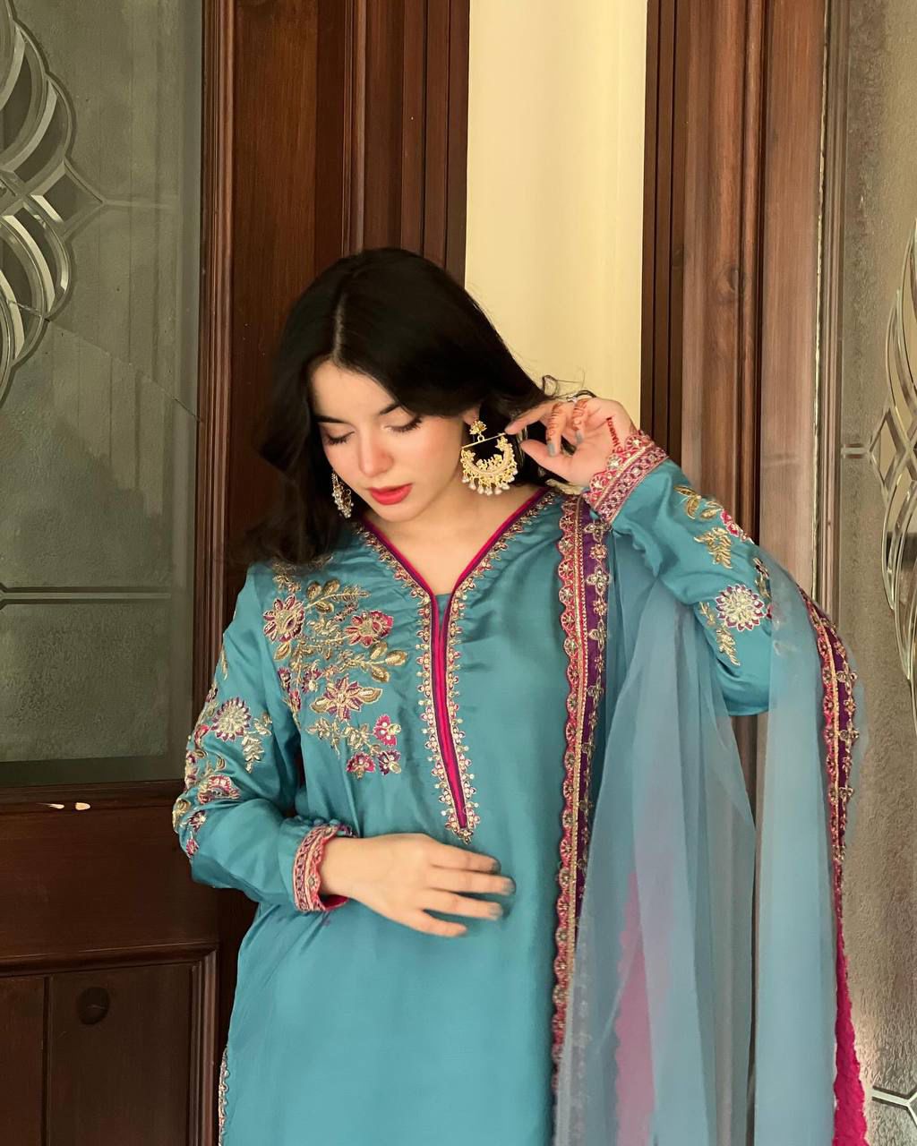Royal Blue Blossom Suit