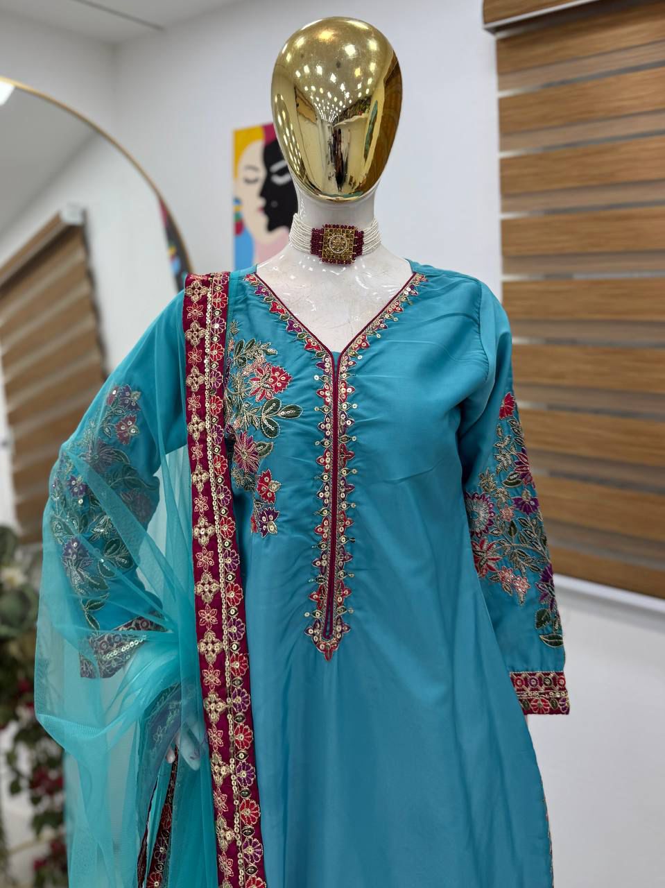 Royal Blue Blossom Suit