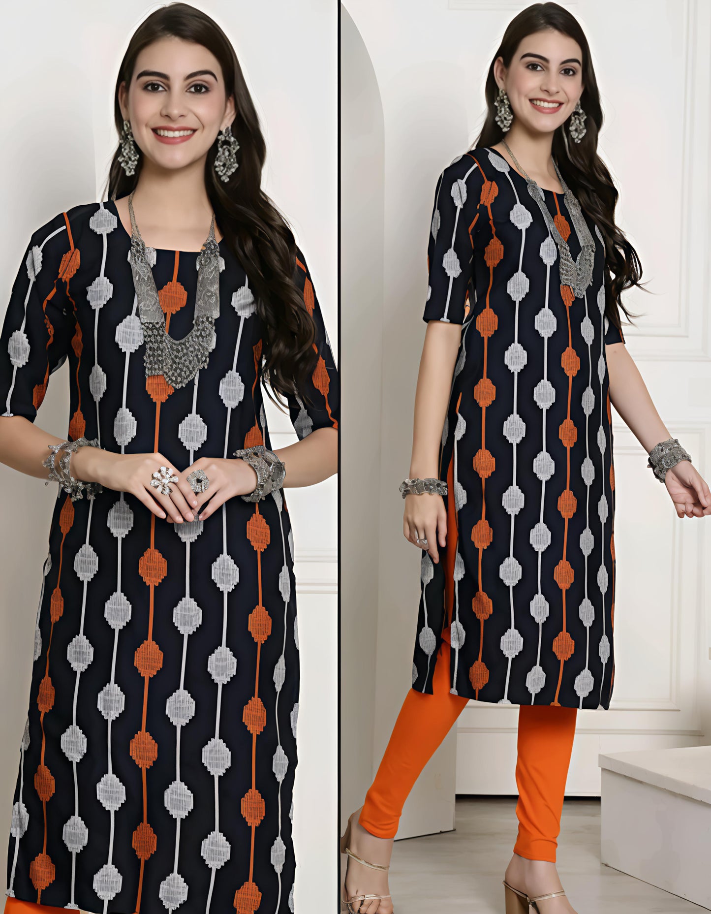 Crepe Printed Kurti For Women