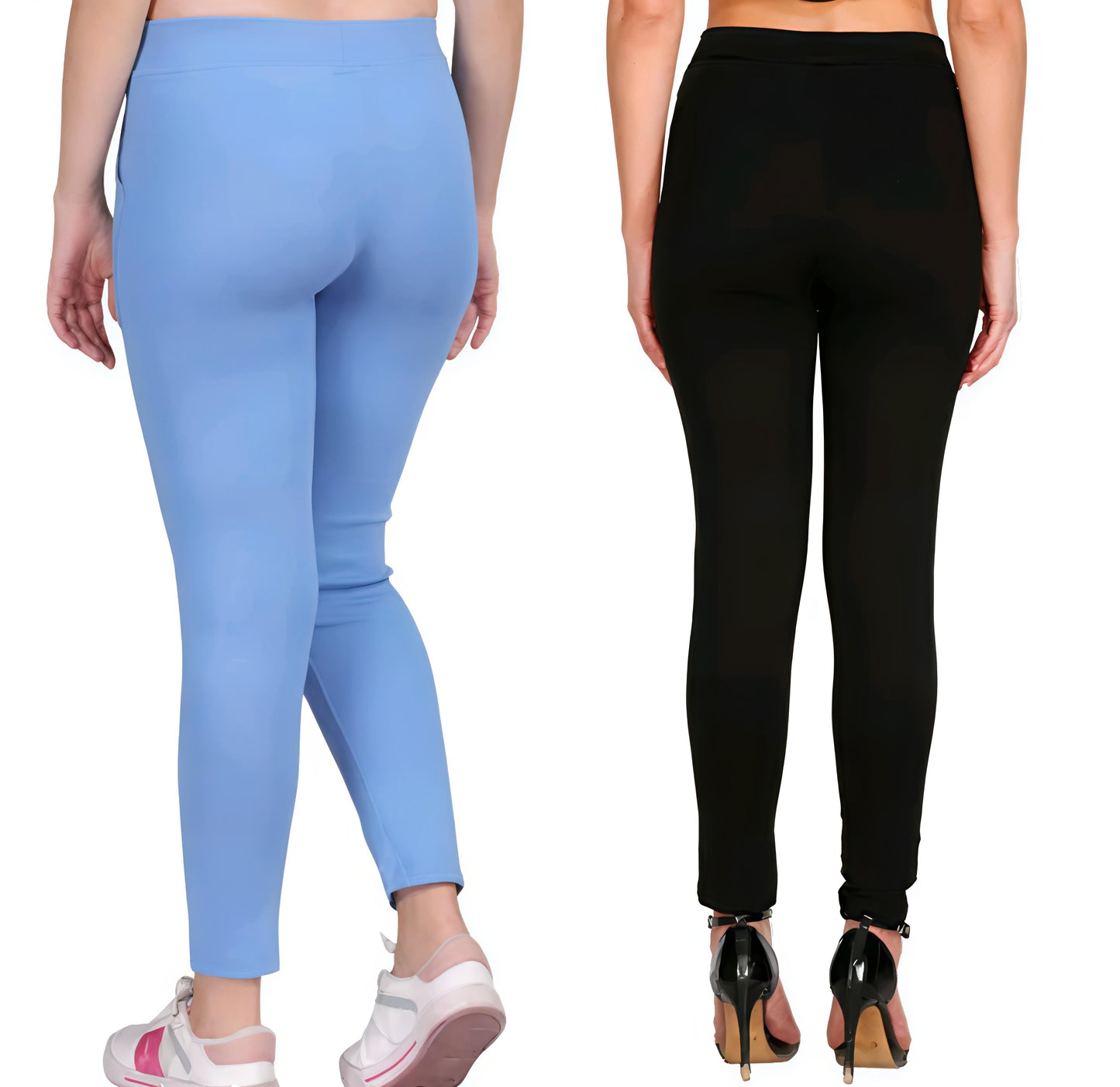 Trendoz Women's & Girl's Ankle Length Pocket Jeggings 2pcs Combo 