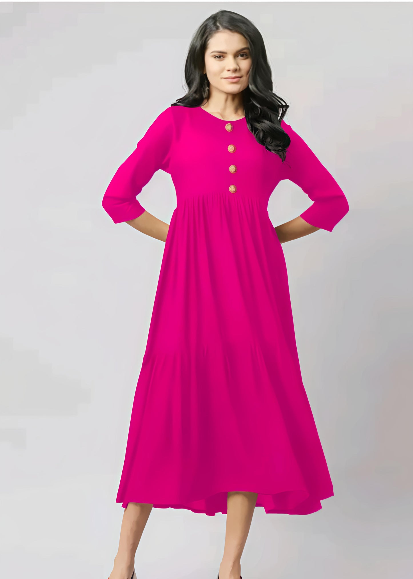 Women Solid Flared Kurti