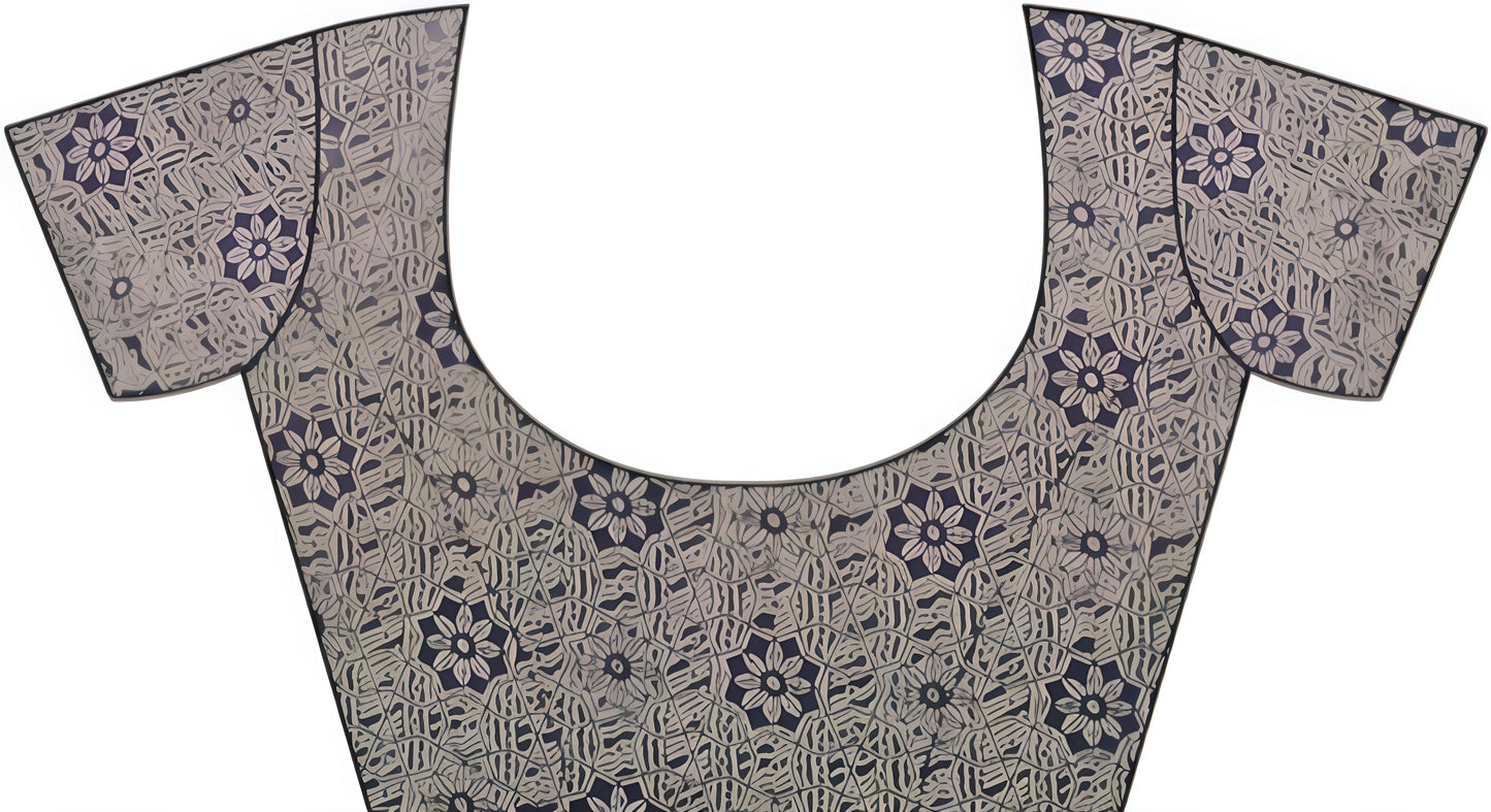 Silk Grey  Saree with Blouse