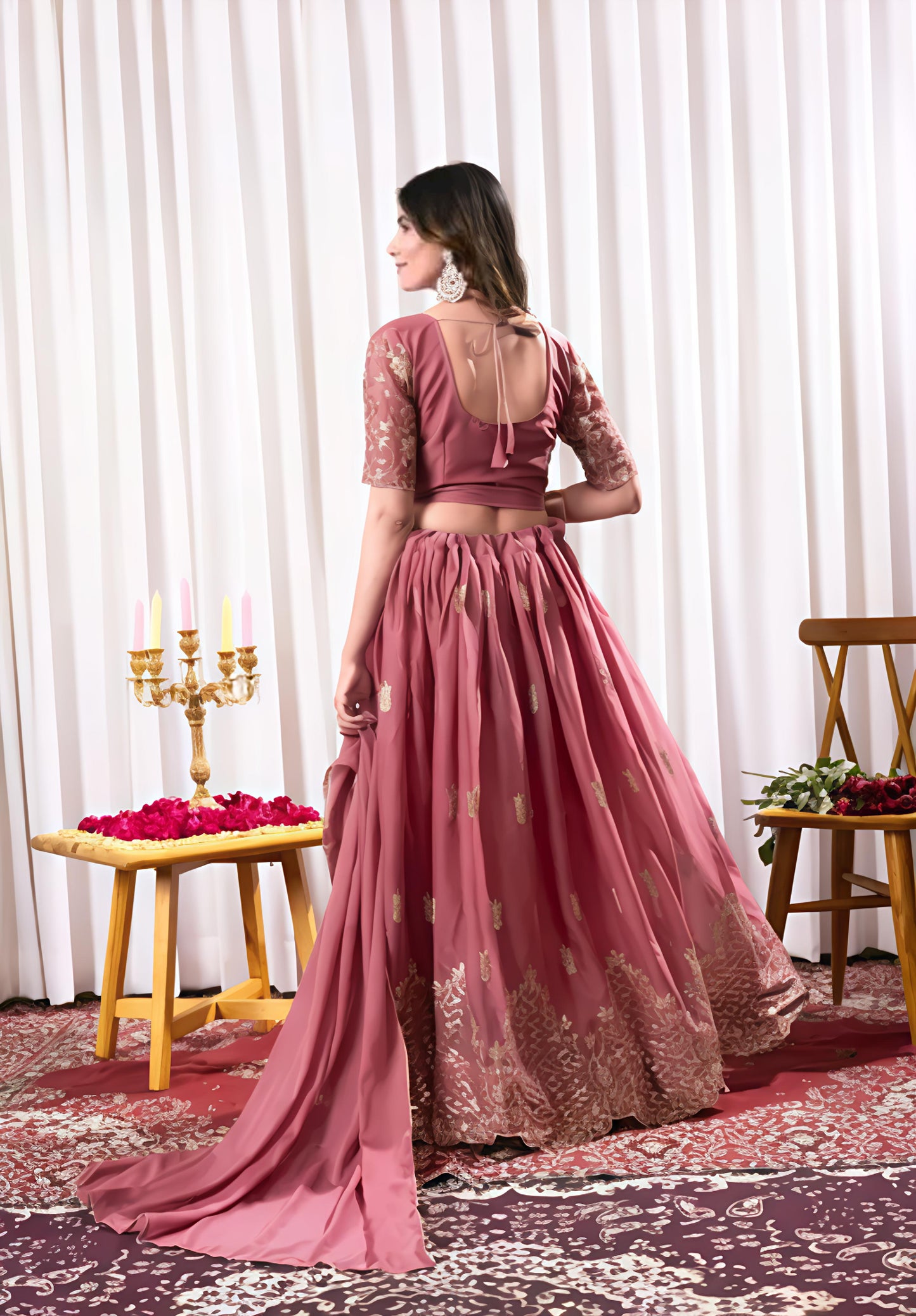 NEW WOMEN LEHENGA CHOLI WITH HEAVY EMBROIDERY WORK
