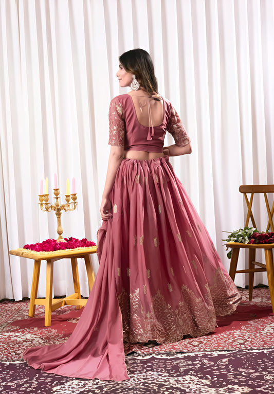 NEW WOMEN LEHENGA CHOLI WITH HEAVY EMBROIDERY WORK