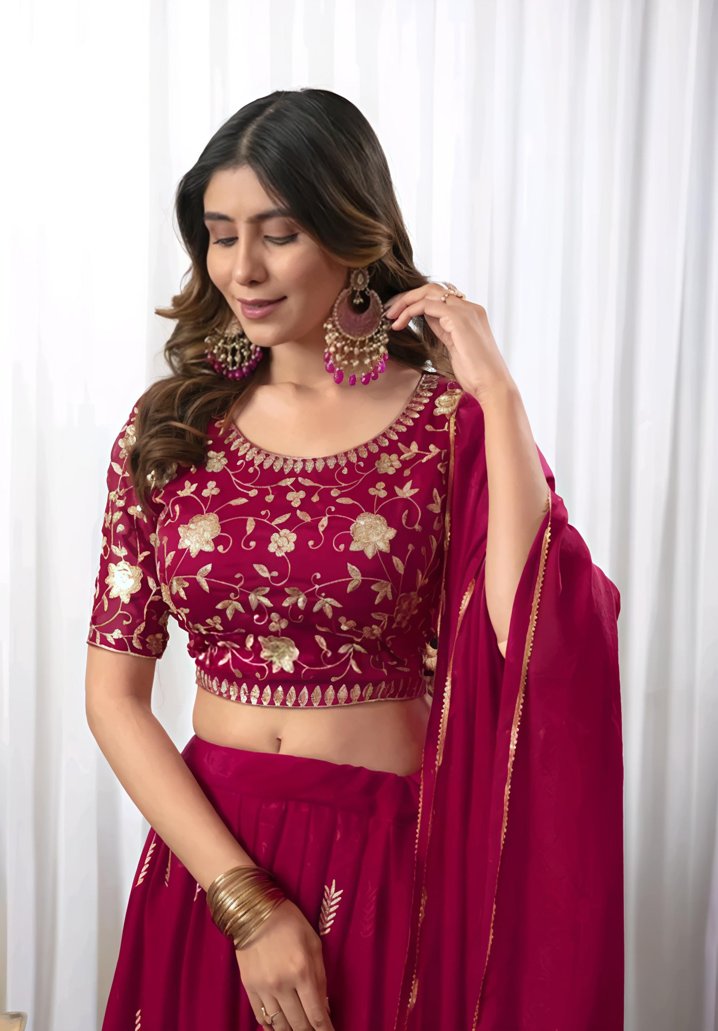 NEW WOMEN LEHENGA CHOLI WITH HEAVY EMBROIDERY WORK