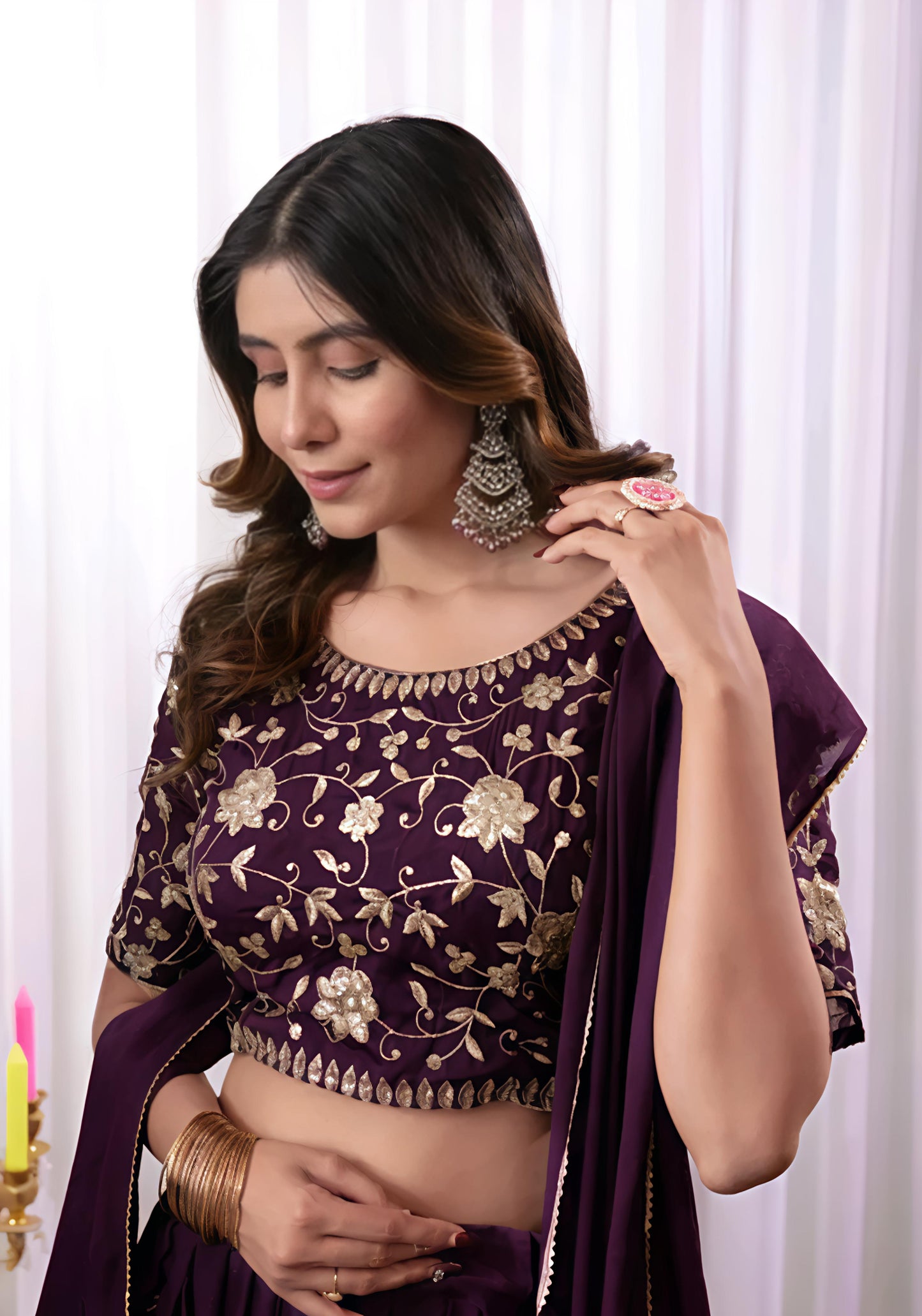 NEW WOMEN LEHENGA CHOLI WITH HEAVY EMBROIDERY WORK
