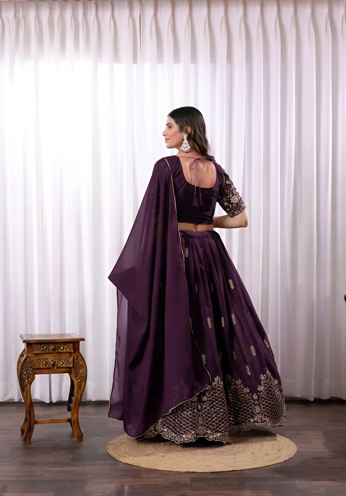 NEW WOMEN LEHENGA CHOLI WITH HEAVY EMBROIDERY WORK