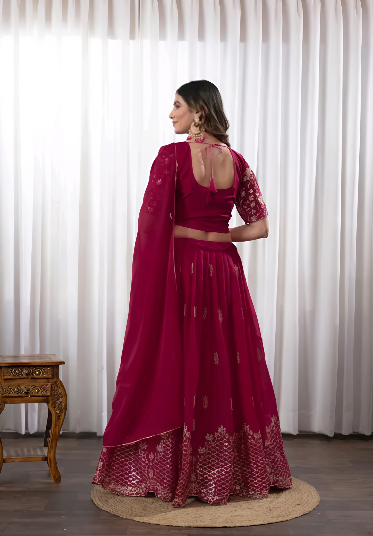 NEW WOMEN LEHENGA CHOLI WITH HEAVY EMBROIDERY WORK