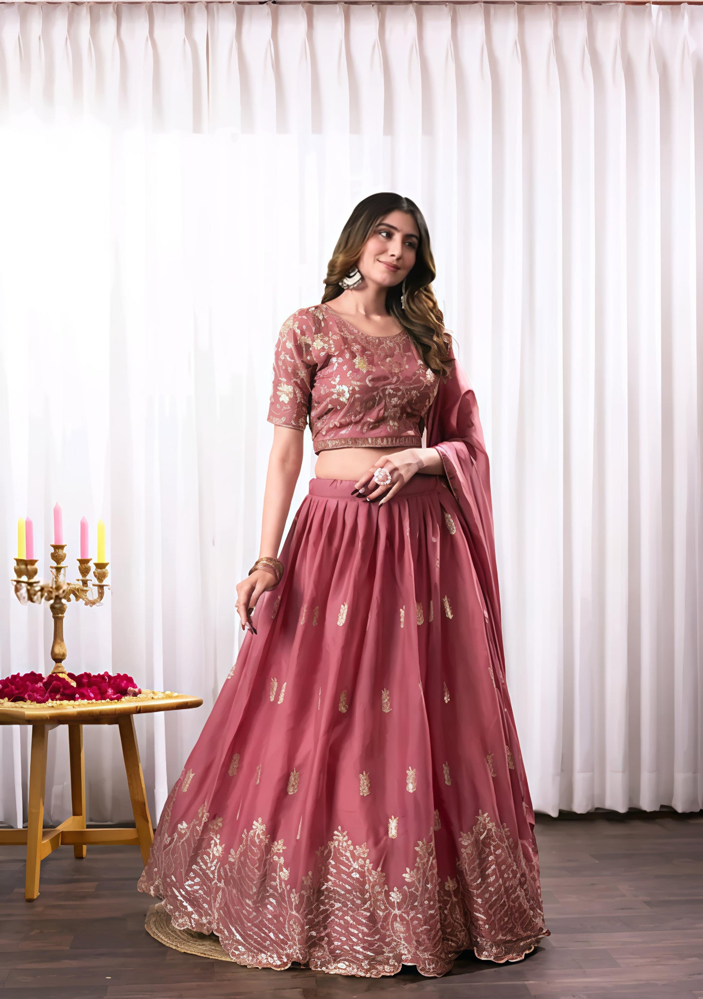 NEW WOMEN LEHENGA CHOLI WITH HEAVY EMBROIDERY WORK