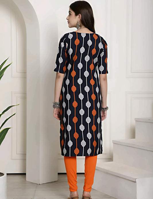 Crepe Printed Kurti For Women