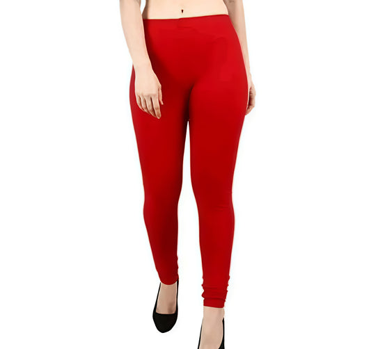 Trendy Red Solid Leggings