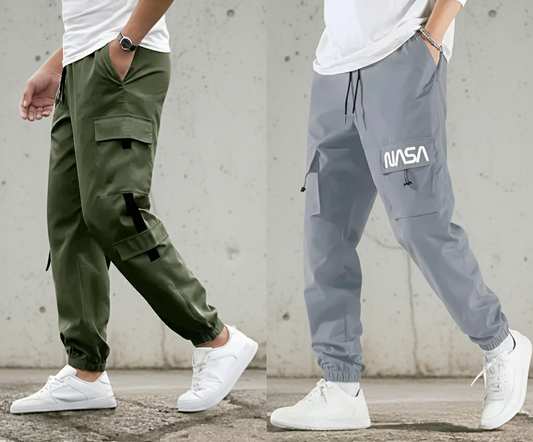 Pack of 2 Men’s Army Track Pants | Joggers Combo | Gym, Yoga & Activewear"