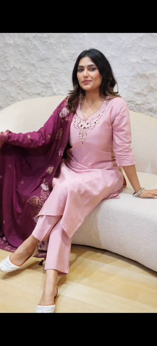 Kurti Pent Dupatta Set